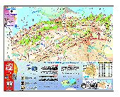 Algeria's Map "Special Eclipse" A large format 100cm x 80cm map , touristic, administrative, toporaphic distributed thoughout the country,.